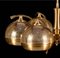 Swedish Six-Arms Chandelier in Brass, 1970s, Image 2