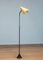 Slim Black Lacquered, Brass and Acrylic Floor Lamp from Nordisk Solar, Denmark, 1940s 1