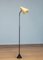 Slim Black Lacquered, Brass and Acrylic Floor Lamp from Nordisk Solar, Denmark, 1940s, Image 1