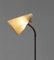 Slim Black Lacquered, Brass and Acrylic Floor Lamp from Nordisk Solar, Denmark, 1940s 4