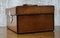 Antique Drop Front Leather Stationary Box, 1910s 5