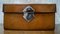 Antique Drop Front Leather Stationary Box, 1910s, Image 1