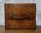 Antique Drop Front Leather Stationary Box, 1910s 7