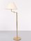 Brass Swing Arm Floor Lamp from Deknudt, Belgium, 1970s, Image 1