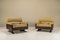 Large Lounge Chairs in Aniline Leather and Rosewood, Italy, 1960s, Set of 2 1