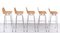 Bar Stools by Dirk van Sliedregt for Rohé Noordwolde, Holland, 1960s, Set of 5, Image 2