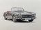 Michal Wojtysiak, Mercedes 190 SL, 2023, Acrylic on Paper 3