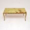 Vintage French Brass & Onyx Coffee Table, 1930s, Image 1