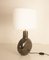 Lampada da tavolo in ceramica e ottone di Valenti, anni '70, Immagine 2