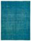 Grand Tapis Oriental Bleu Traditionnel Fait Main, 1970s 1