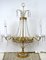 Lámpara de mesa de latón y cristal de plomo de Palwa, años 60, Imagen 24
