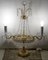 Lámpara de mesa de latón y cristal de plomo de Palwa, años 60, Imagen 22