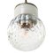 Vintage Industrial White Porcelain, Clear Glass and Brass Pendant Lamp 6