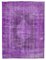 Grand Tapis Violet Fait Main Overdyed, Turquie, 1980s 1