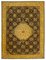 Großer anatolischer Traditioneller Handgeknüpfter Gelber Overdyed Teppich, 1940er 1