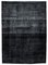 Alfombra oriental grande sobreteñida tejida a mano en negro, años 80, Imagen 1