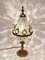 Jugendstil Tischlampe aus Kristallglas & Messing mit Putte, 1950er 16