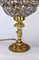 Art Nouveau Crystal Glass and Brass Table Lamp with Putte, 1950s, Image 3