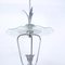 Art Deco Pendant Light in Glass with Metal Leaves, 1940s 5