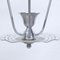 Art Deco Pendant Light in Glass with Metal Leaves, 1940s 11