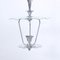 Art Deco Pendant Light in Glass with Metal Leaves, 1940s 3