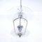 Art Deco Pendant Light in Glass with Metal Leaves, 1940s 4