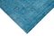 Großer orientalischer blauer handgeknüpfter Overdyed Teppich, 1970er 6