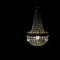 Vintage Chandelier with Glass Pendants, 1930s, Image 3