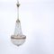 Vintage Chandelier with Glass Pendants, 1930s, Image 1