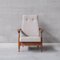 Mid-Century French Armchair in Oak by Guillerme & Chambron 10