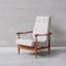 Mid-Century French Armchair in Oak by Guillerme & Chambron 1