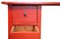 Bureau Vintage en Bois Rouge et Bleu, 1920s 6