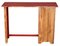 Vintage Schreibtisch aus Holz in Rot & Blau, 1920er 7