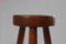 Rustic Wooden Stool with Handle, 1920s 6