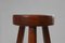 Rustic Wooden Stool with Handle, 1920s, Image 6
