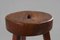 Rustic Wooden Stool with Handle, 1920s 3