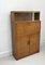 Vintage Oak Bureau Cabinet with Glazed Book Shelf from Minty of Oxford, Set of 2 12