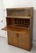 Vintage Oak Bureau Cabinet with Glazed Book Shelf from Minty of Oxford, Set of 2, Image 13
