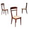 Vintage Chairs Leatherette & Beech Dining Chairs, Italy, 1960s, Set of 3 1