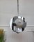 Space Age Italian Metal Glass Balls Pendant Suspension Hanging Light, 1960s 3