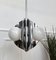 Lámpara colgante italiana era espacial con bolas de metal de vidrio, años 60, Imagen 4