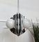 Space Age Italian Metal Glass Balls Pendant Suspension Hanging Light, 1960s 4