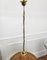 Lámpara colgante de ratán y latón dorado, años 60, Imagen 5