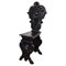 Italian Carved Wood Coat of Arms Chair, 1960s, Image 1