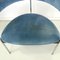 Italian Modern Tub Chairs in Blue Velvet and Chromed Metal, 1980s, Set of 4, Image 8