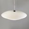 Italian Modern Hanging Lamp in Opaline Glass and Chromed Metal, 1980s 5