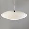 Italian Modern Hanging Lamp in Opaline Glass and Chromed Metal, 1980s, Image 5
