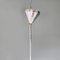 Italian Modern Hanging Lamp in Opaline Glass and Chromed Metal, 1980s 14