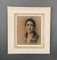 LG Vallée, Porträt einer Frau, Kohlezeichnung, 1928, gerahmt 2