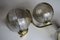Brass & Glass Double Wall Lights, 1970s, Set of 2 3